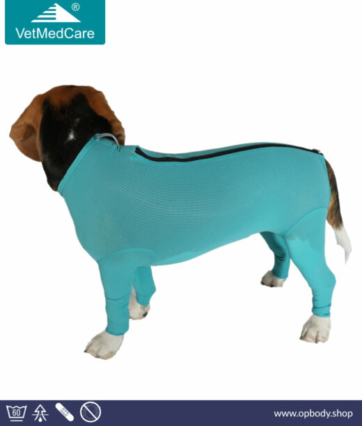 VetMedCare Hunde Schutzbody - Ganzkörperbody mit Reißverschluss und Beinen