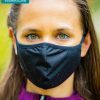 Schutzmaske schwarz - Mund und Nasen Maske Textil