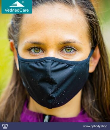 Schutzmaske schwarz - Mund und Nasen Maske Textil